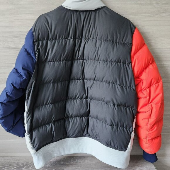 Nike Keep Warm Down Fill Color Buttons Quilt Bomber Puffer Jacket Men Sz XL FLAW - Picture 5 of 16